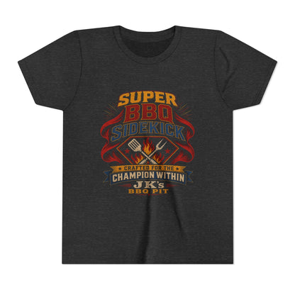 Youth Tee - "Super BBQ Sidekick" Kids Grilling T-Shirt