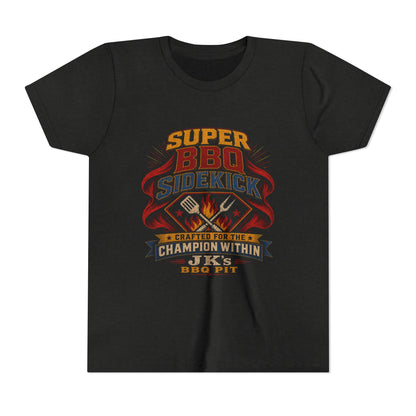 Youth Tee - "Super BBQ Sidekick" Kids Grilling T-Shirt