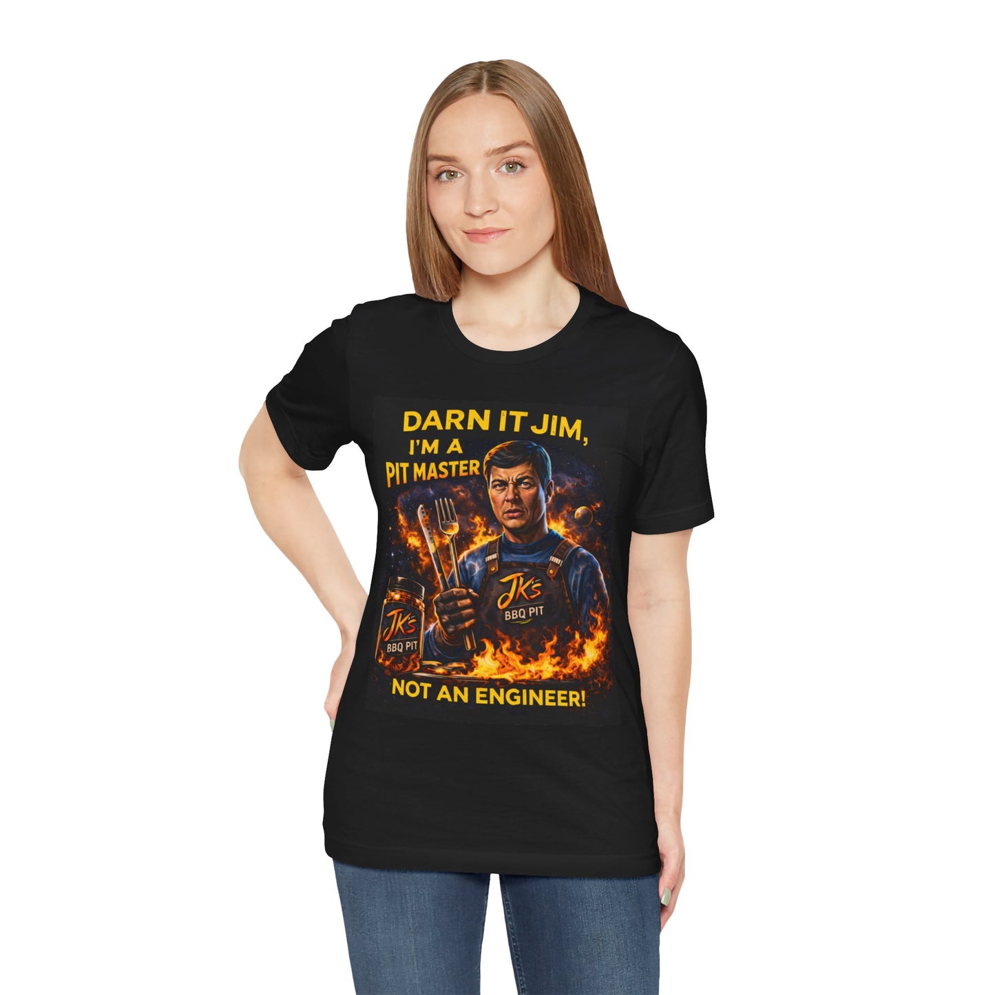 JK’s BBQ Pit “I’m a Pit Master, Not an Engineer” T-Shirt – Funny BBQ Tee