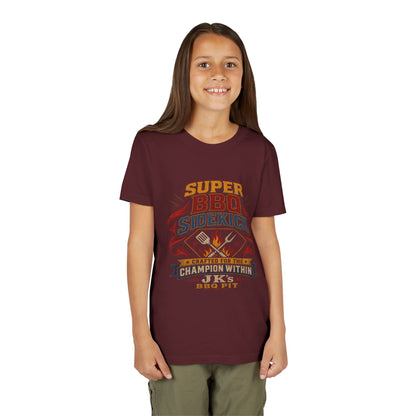 Youth Tee - "Super BBQ Sidekick" Kids Grilling T-Shirt
