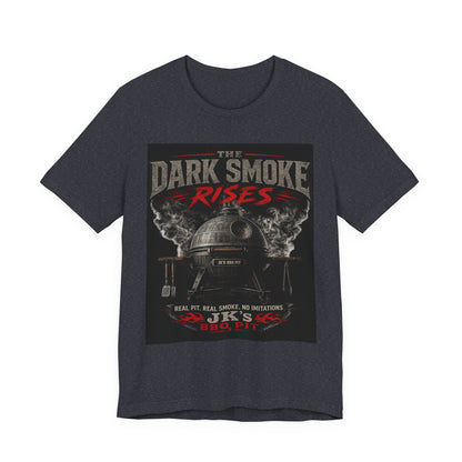 BBQ Grill T-Shirt — "The Dark Smoke Rises" Vintage Smoker Tee