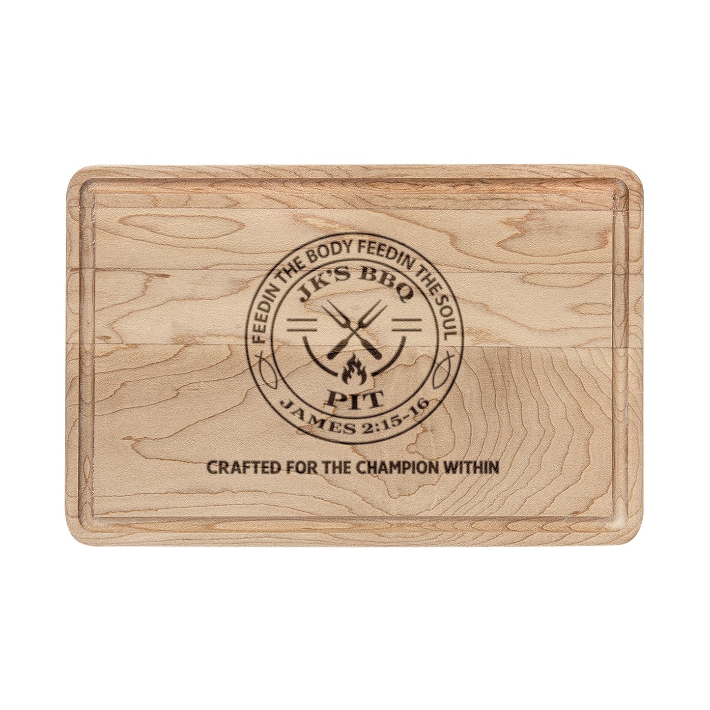 JK’s BBQ Pit Engraved Wooden Cutting Board