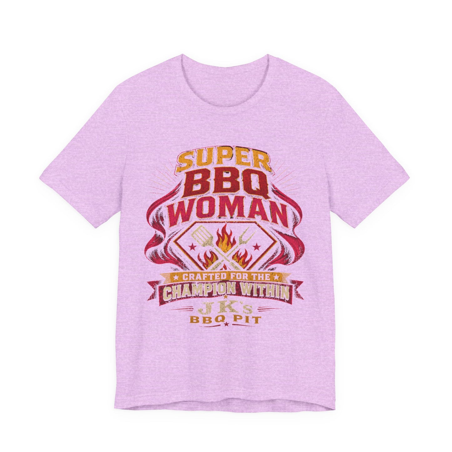 BBQ Woman T-Shirt — "Super BBQ Woman: Crafted for the Champion Within"