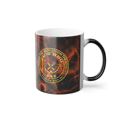 JK’s BBQ Pit Color-Changing Flame Mug – 11 oz Heat-Activated Coffee Cup