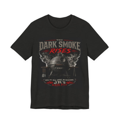 BBQ Grill T-Shirt — "The Dark Smoke Rises" Vintage Smoker Tee