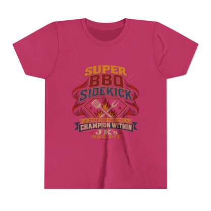 Youth Tee - "Super BBQ Sidekick" Kids Grilling T-Shirt