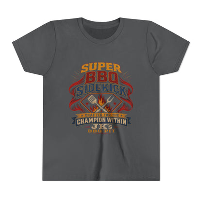 Youth Tee - "Super BBQ Sidekick" Kids Grilling T-Shirt