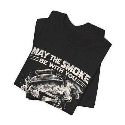JK’s BBQ Pit “May the Smoke Be With You” T-Shirt – BBQ Pitmaster Tee