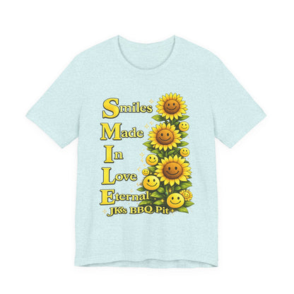 Smiles Made In Love Tee — Sunflower Smile Graphic T-Shirt
