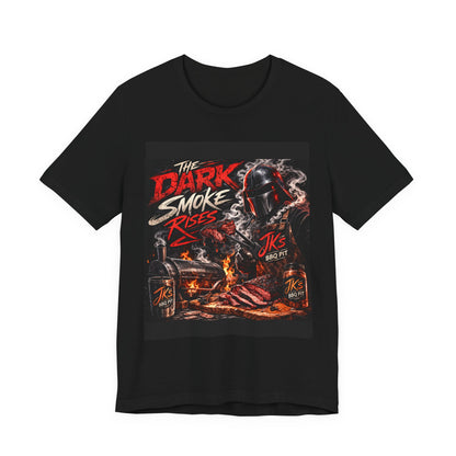JK’s BBQ Pit “The Dark Smoke Rises” T-Shirt – BBQ Grunge Graphic Tee