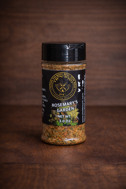 3 oz rosemary herb BBQ seasoning rub for chicken, lamb, and vegetables – small batch pitmaster seasoning by JK’s BBQ Pit