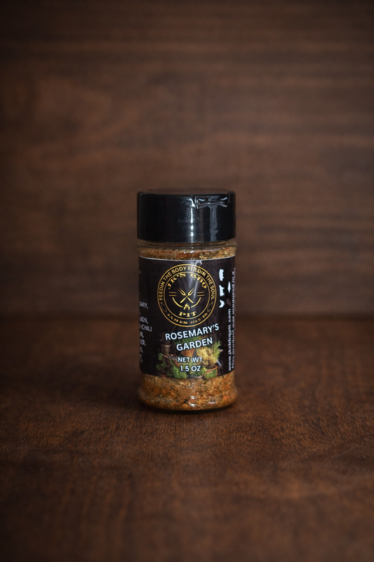 Rosemary herb BBQ seasoning rub for chicken, lamb, and vegetables – small batch pitmaster seasoning by JK’s BBQ Pit