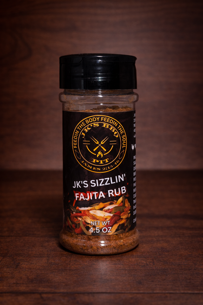 4.5 oz fajita seasoning rub for chicken, steak, and vegetables – Tex-Mex pitmaster blend by JK’s BBQ Pit