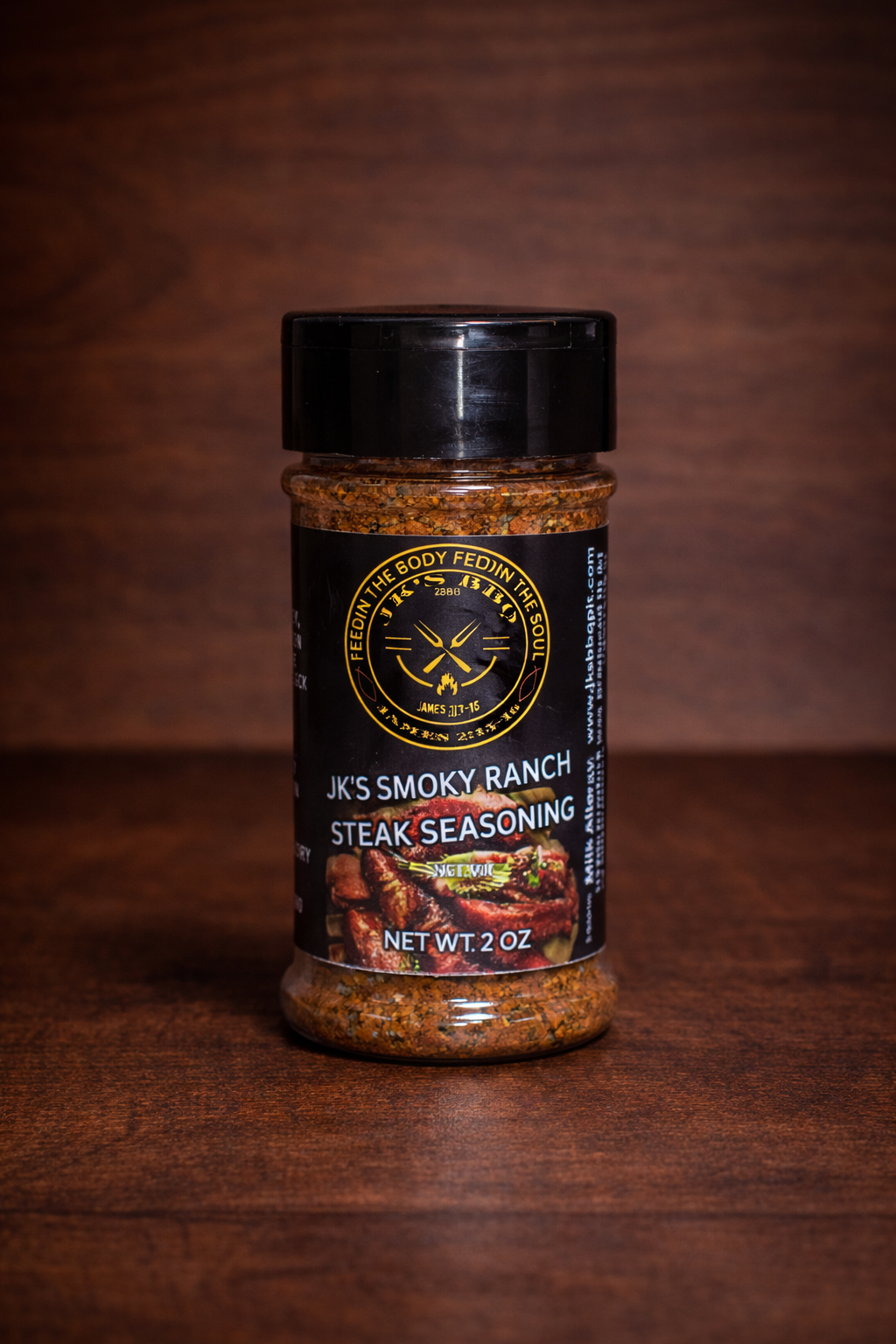 2 oz smoky ranch steak seasoning rub for steak, burgers, and vegetables – small batch pitmaster seasoning by JK’s BBQ Pit